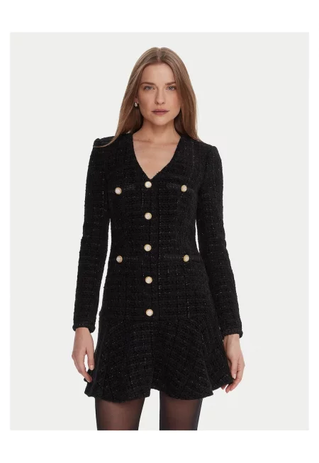 Коктейлна рокля Marciano Guess 5BGK36 7394A - черна