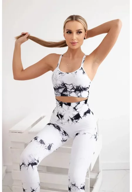 Комплект за фитнес с бюстие и клин с push-up ефект -