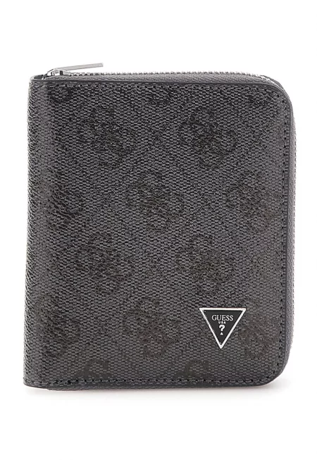 Кожен портфейл с цип и лого