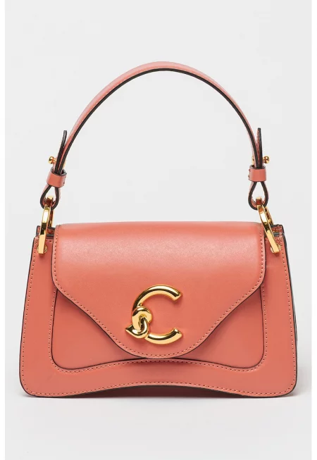 Кожена чанта през рамо с отделяща се презрамка