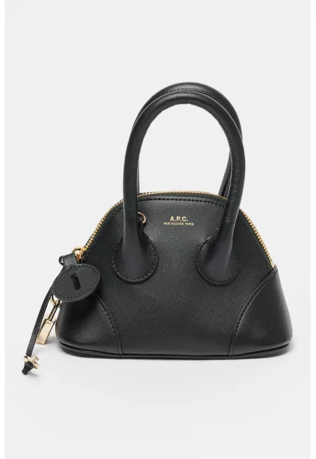 Кожена чанта с отделяща се презрамка - Черен