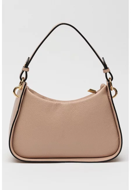 Кожена чанта с презрамка с верижка