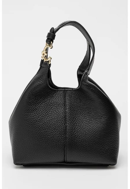 Кожена шопинг чанта Easy - Черен