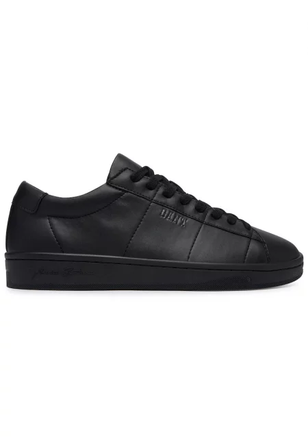 кожени кецове с връзки - low-top 0000306134942_40 - черен - Черен