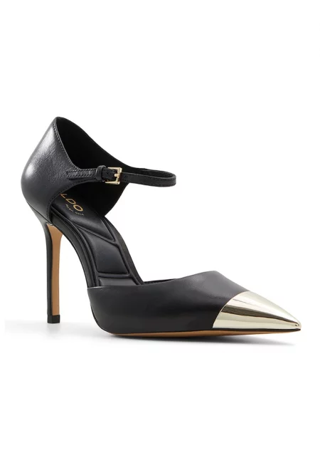 Кожени обувки Mysha с остър контрастен връх