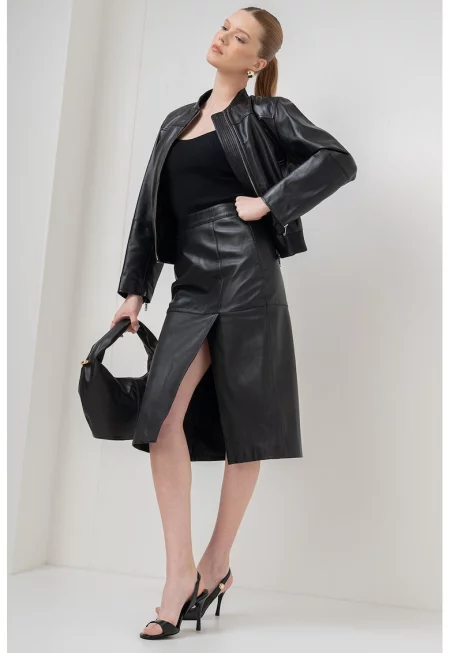 Кожено яке Moriana - Черен