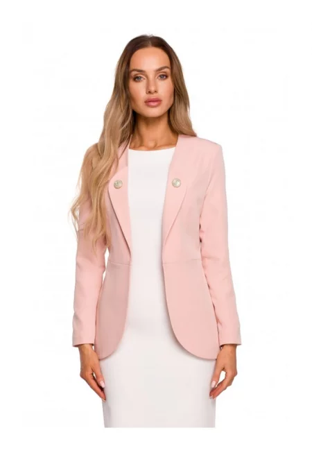Made of Emotion Дамски блейзър Legshey M665 розова пудра - Розова пудра