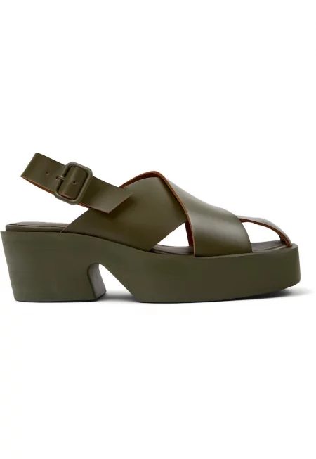 Масивни сандали Billie с кръстосани каишки - Зелен