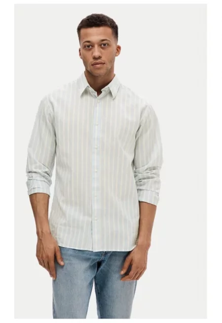 Мъжка риза -  80327 - Памук - Син