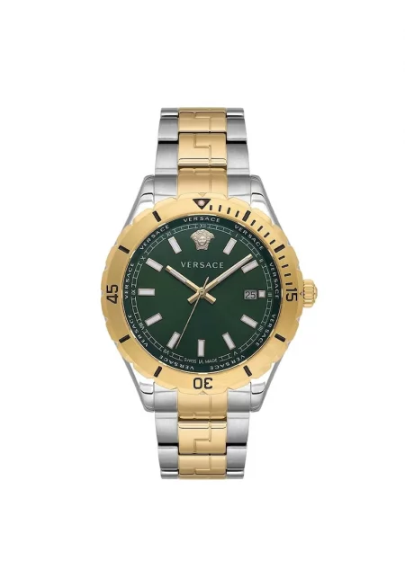 Мъжки часовник  модел VE3A00720 - 42 мм - стоманена каишка - зелен циферблат - златист/сребрист - водоустойчив 5 ATM