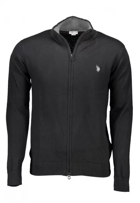 Мъжки суичър с цип 7114 - Черен