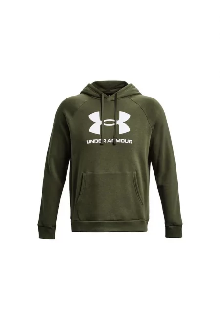 Мъжки суичър  XS - подплата - качулка - каки зелено - памук/полиестер