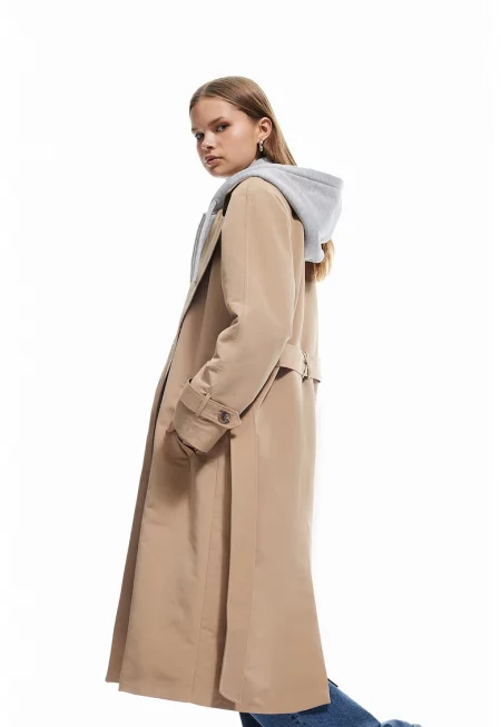 Палто с джобове - Камел