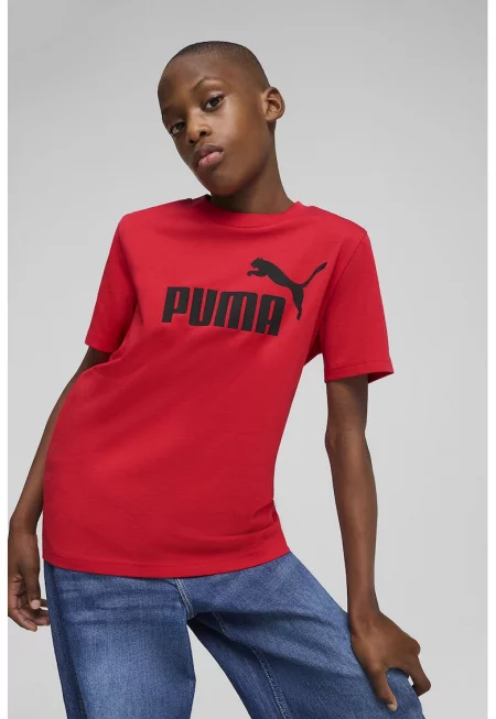 Памучна тениска с овално деколте и лого