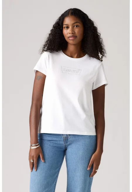 Памучна тениска с овално деколте