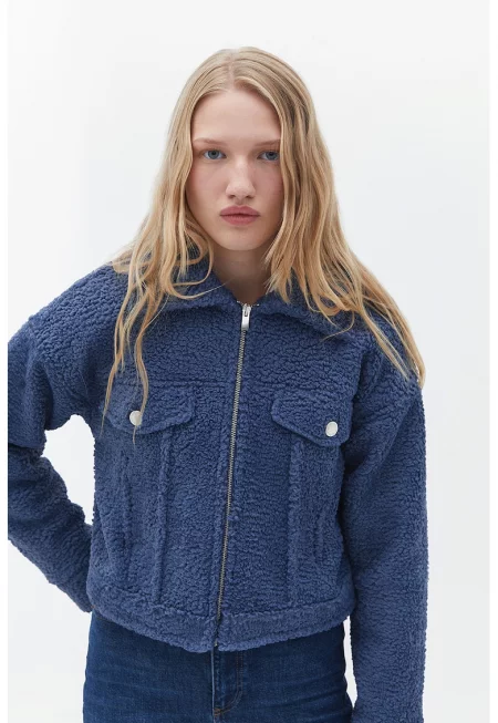 Плюшено яке с цип