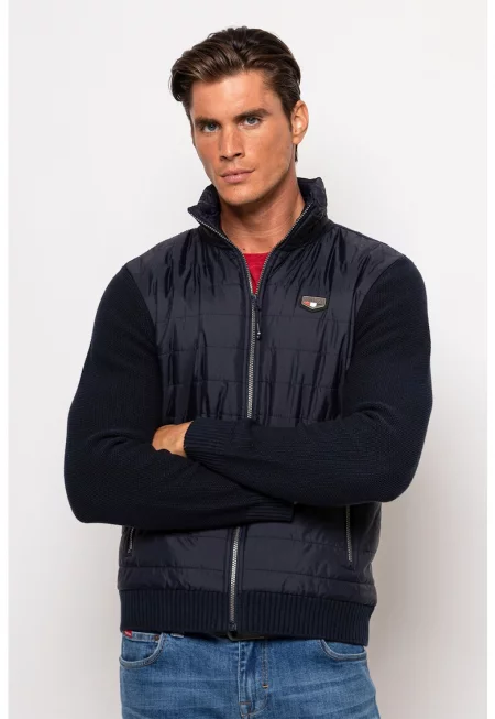 Пуловер Hadlock с цип и капитонирани зони