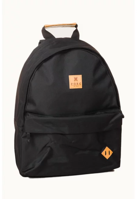 Раница с преден джоб с цип - Черен