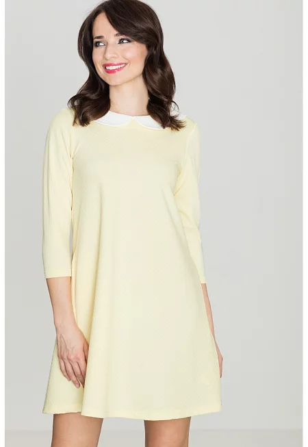 Рокля - Ленитиф - К218 - жълта - полиестер