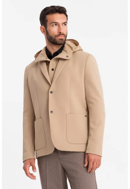 Сако с раздвоен ревер - Камел
