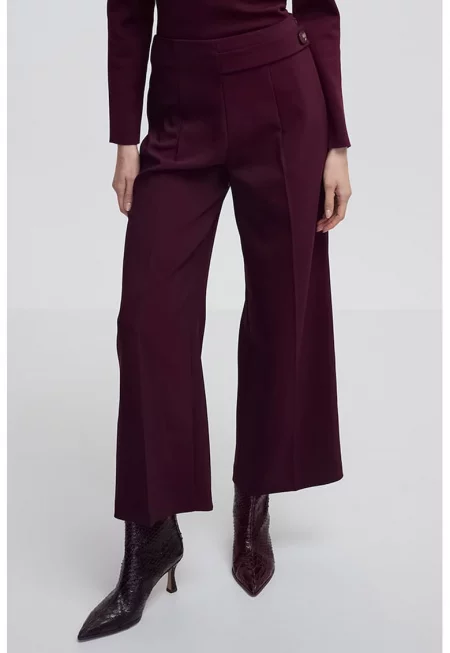 Скъсен панталон над глезена - Тъмновиолетов