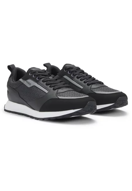 Спортни обувки Icelin Runn с лого - Черен