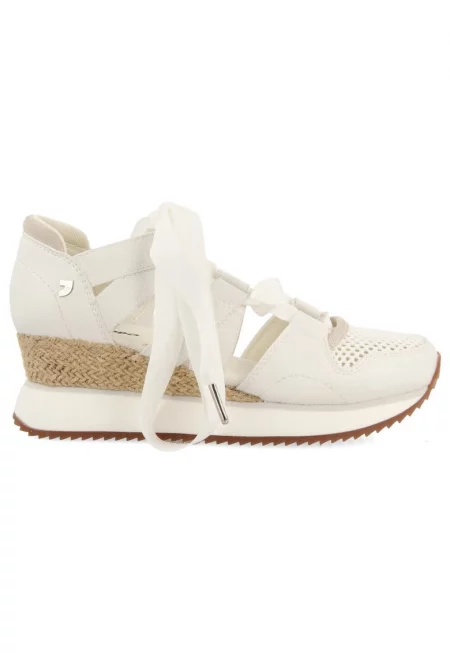 Спортни обувки Muir с еко кожа и отвори - Мръснобял