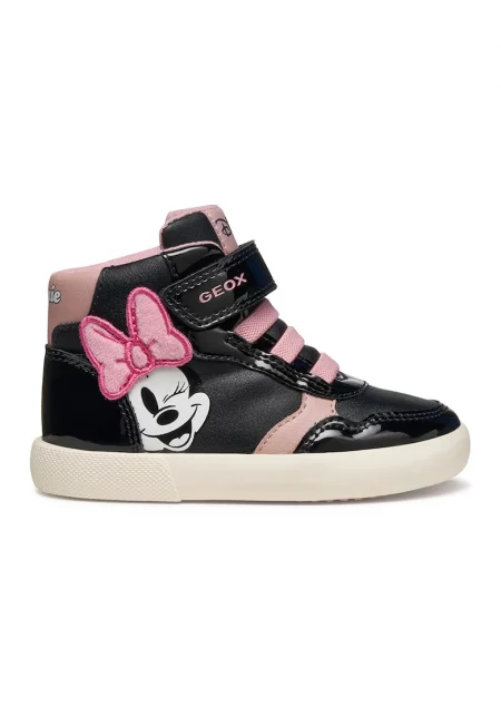 Спортни обувки от еко кожа с принт Minnie Mouse - Черен/Розово