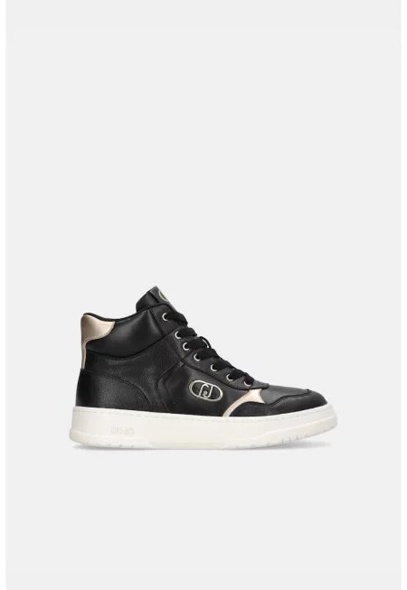 Спортни обувки от кожа и еко кожа с метализирани елементи