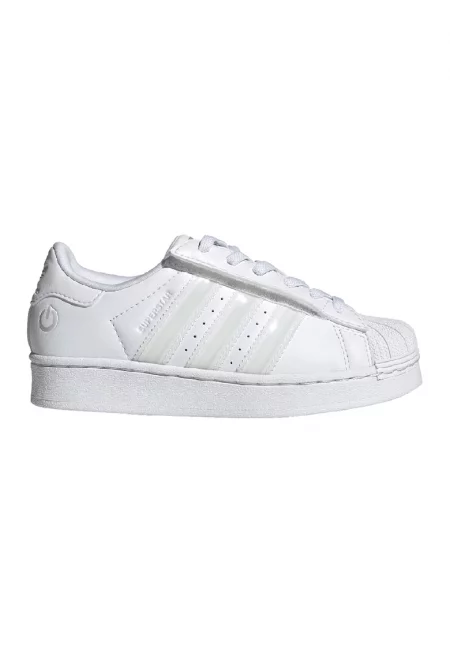 Спортни обувки Superstar от еко кожа с LED светлини - Мръснобял