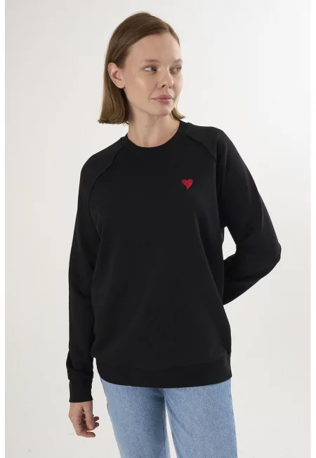 Суитшърт от памук с ръкави реглан