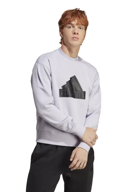 Суитшърт с овално деколте и лого