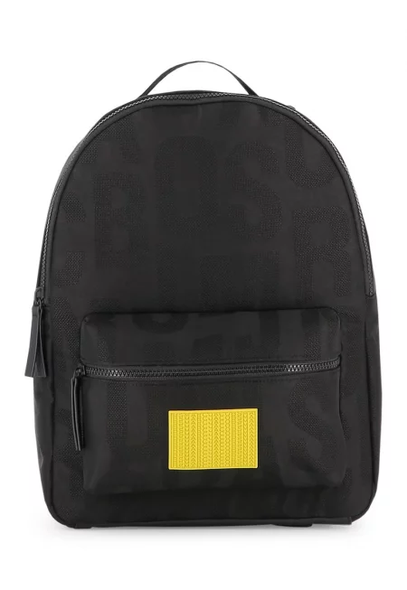 Текстилна раница с лого - Черен