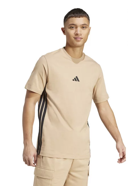 Тениска от памук с овално деколте и лого