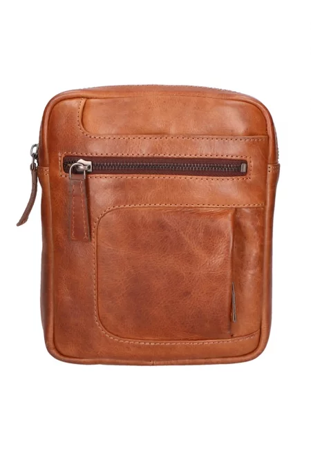 Унисекс кожена чанта 27263 - Коняк кафяв