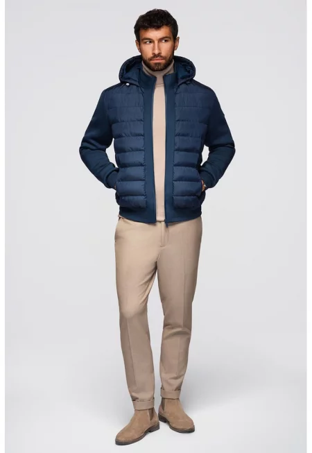 Зимно капитонирано яке - Тъмносин