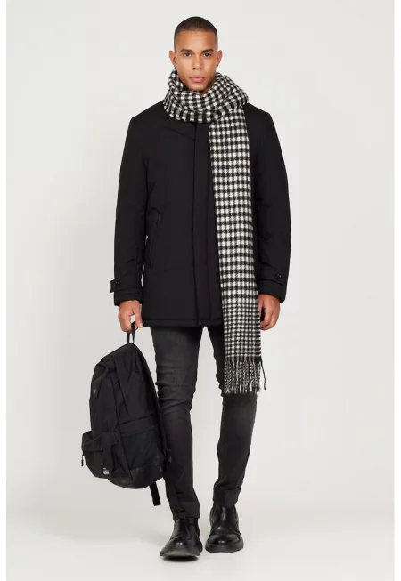 Зимно яке с джобове с цип - Черен