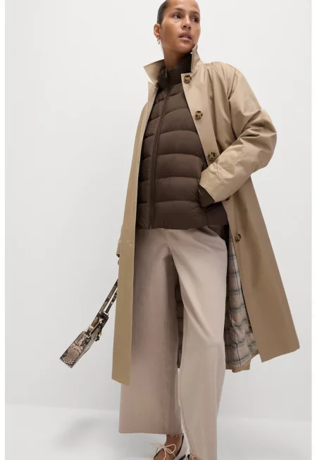 Зимно яке с пухена вата и яка