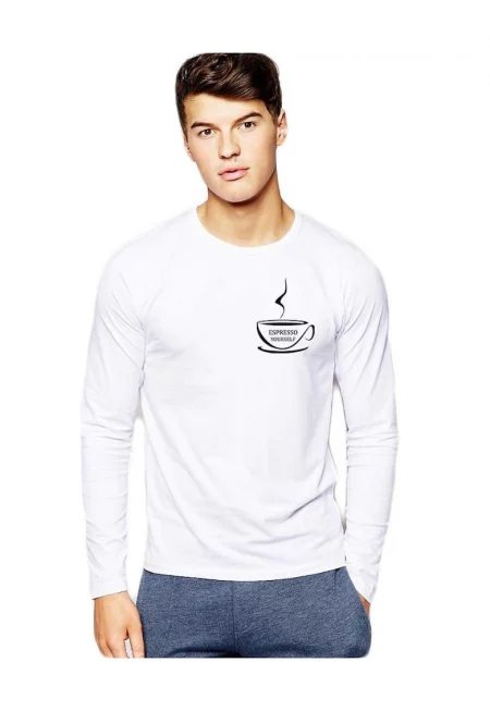 Бяла мъжка блуза - Espresso Yourself II