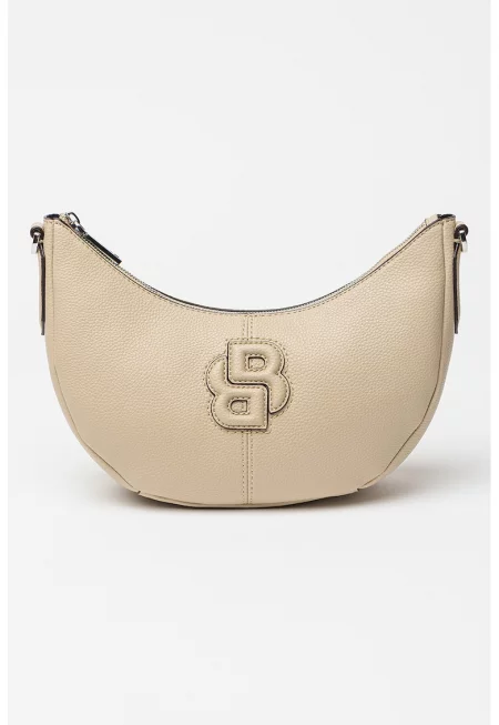 Чанта през рамо Anett с форма на полумесец - Сиво-бежов