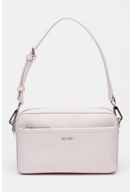 Чанта за рамо от еко кожа с лого на презрамката