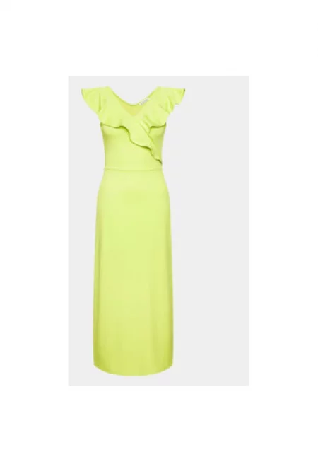 Дамска рокля -  302172115 - Полиестер - Жълт - Жълт