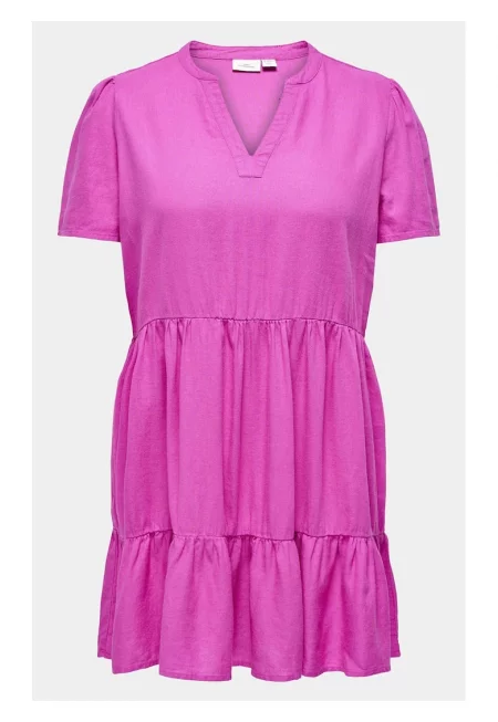 Дамска рокля -  303336028 - Розова - Вискоза