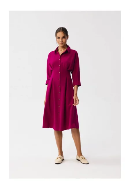 Дамска рокля-риза -  Camedes - слива