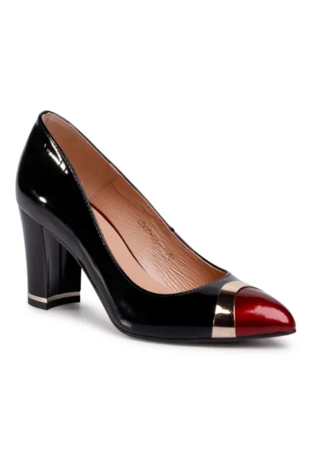 Дамски обувки -  207347977 - Черни - Лачена кожа