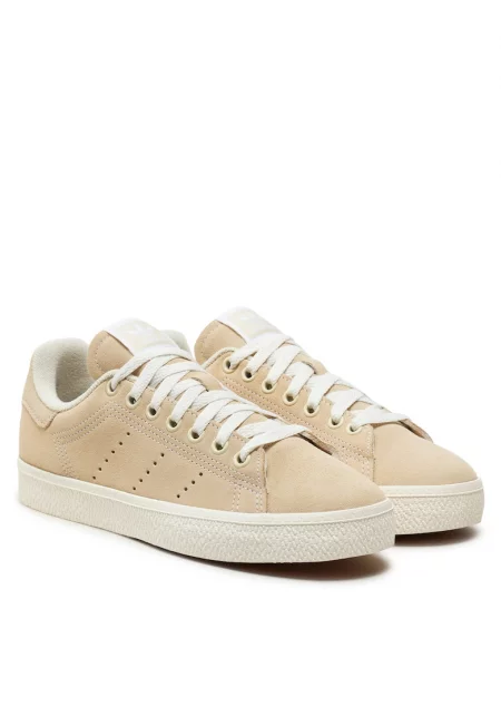 Дамски спортни обувки -  Stan Smith - бежови - естествена кожа -