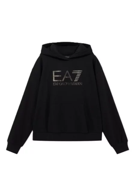 Детски суичър -  Train Visibility Girl Hoodie Rn Br - Памук - Черен - Черен