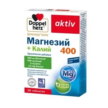 ДОПЕЛХЕРЦ АКТИВ Магнезий 400 + КАЛИЙ 400 табл х 30