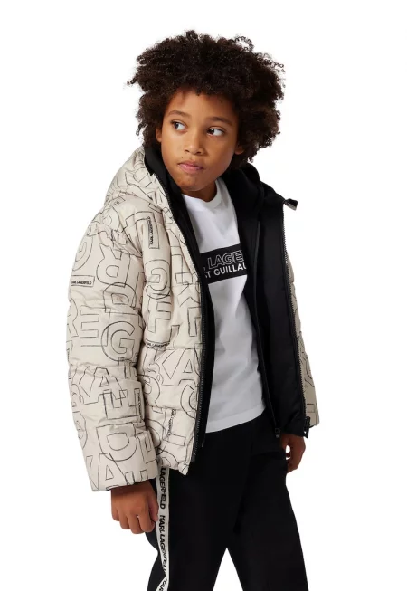 Двулицево зимно яке - Черен/Камел