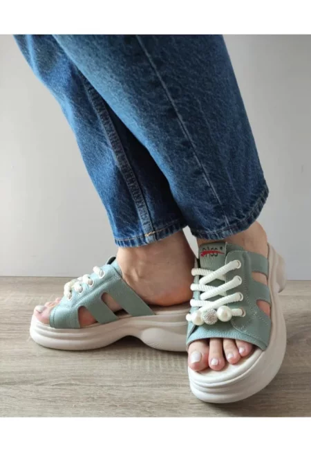 Ежедневни сабо дамски  60004C 07-N - Син - Син